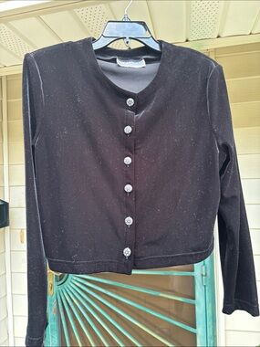 Jessica Howard Black Velvet Jacket